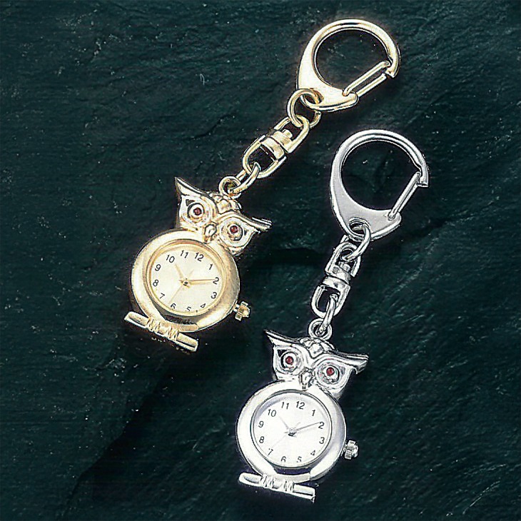 キーチェーンふくろうウォッチ