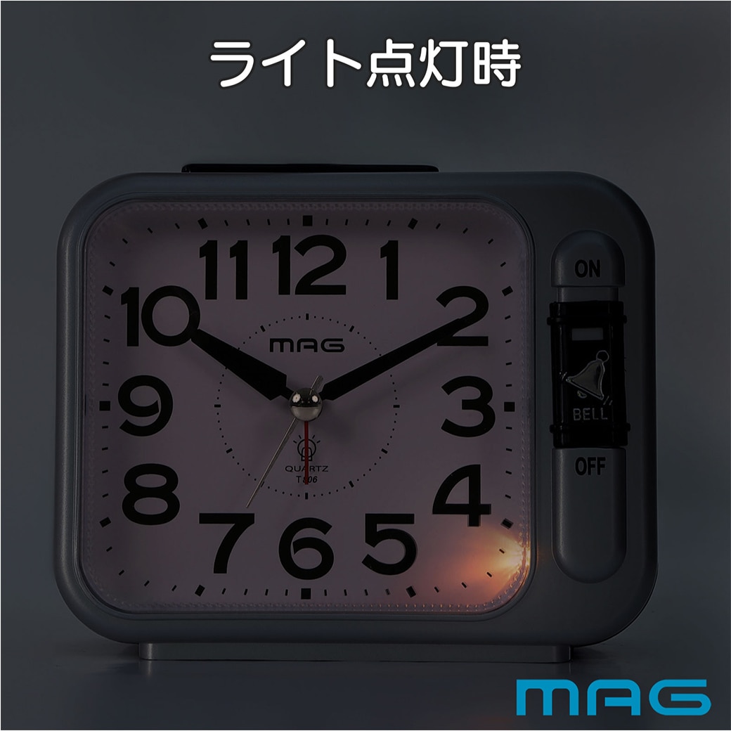 目覚まし時計 夜間ライト付き