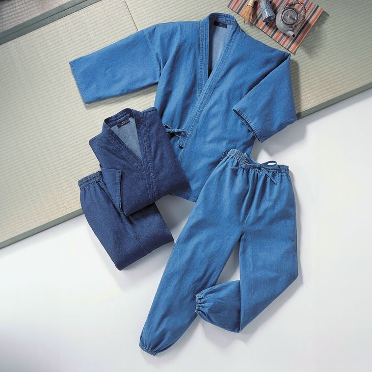 匠 デニム作務衣 同サイズ2色組