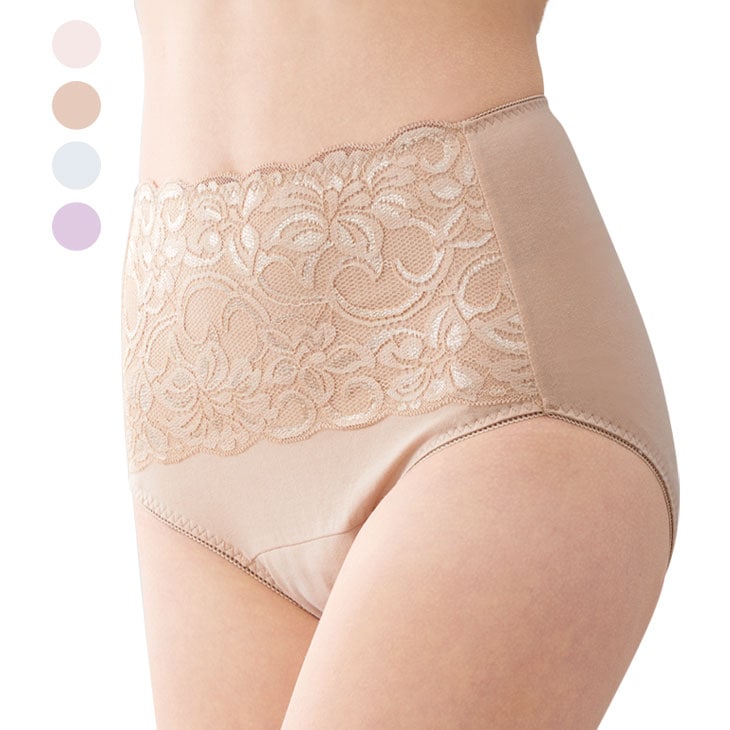 綿混深丈スタンダード安心ショーツ4色組 同サイズ M~LL