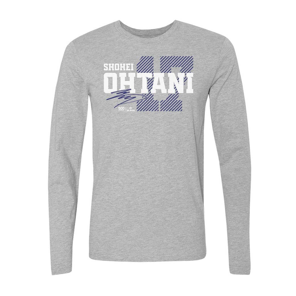 MLBPA公式ライセンス 大谷翔平 グラフィック長袖Tシャツ ナンバー＆サイン柄