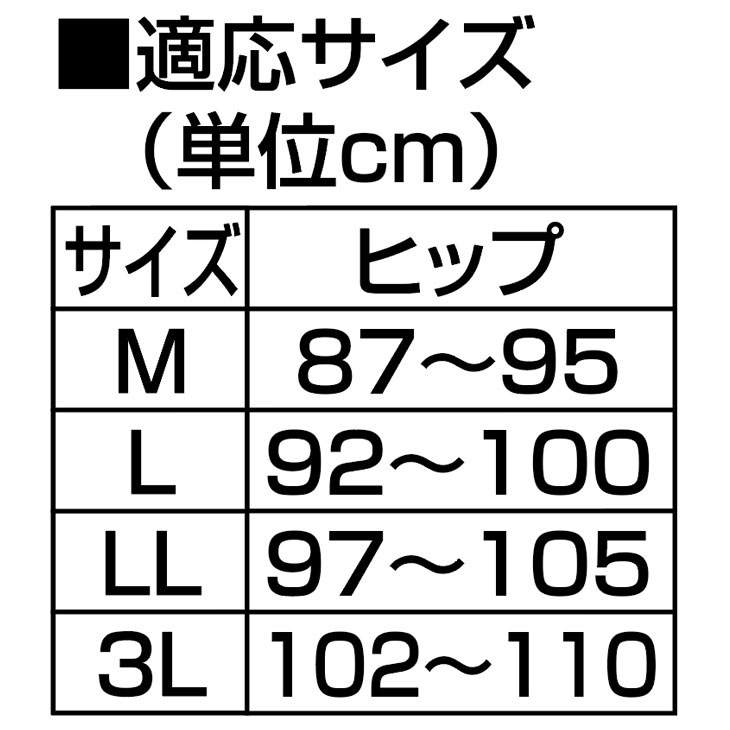 深ばき防水ショーツ同色3枚組 同サイズ