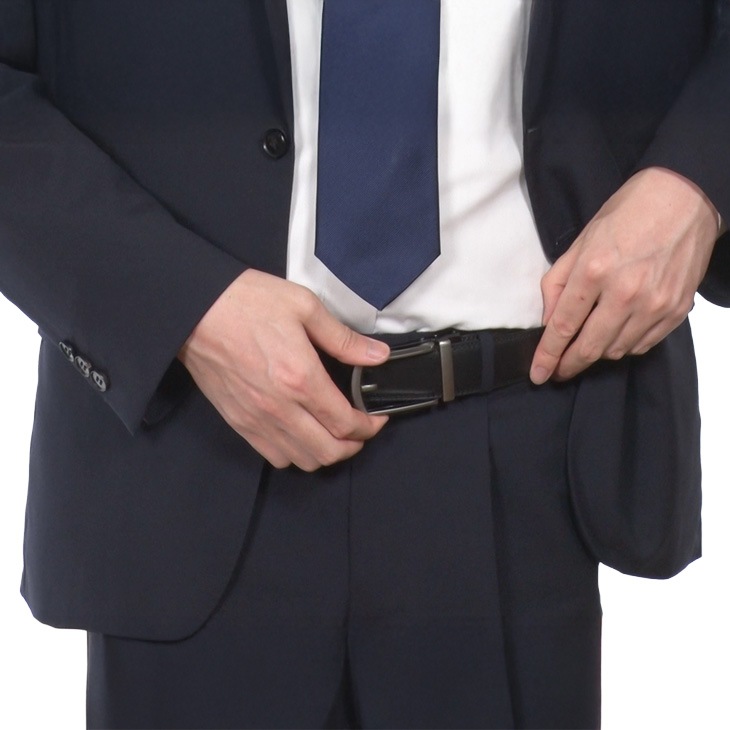 ロング 牛革ラチェット式ベルト 黒2本＋茶1本 合計3本組