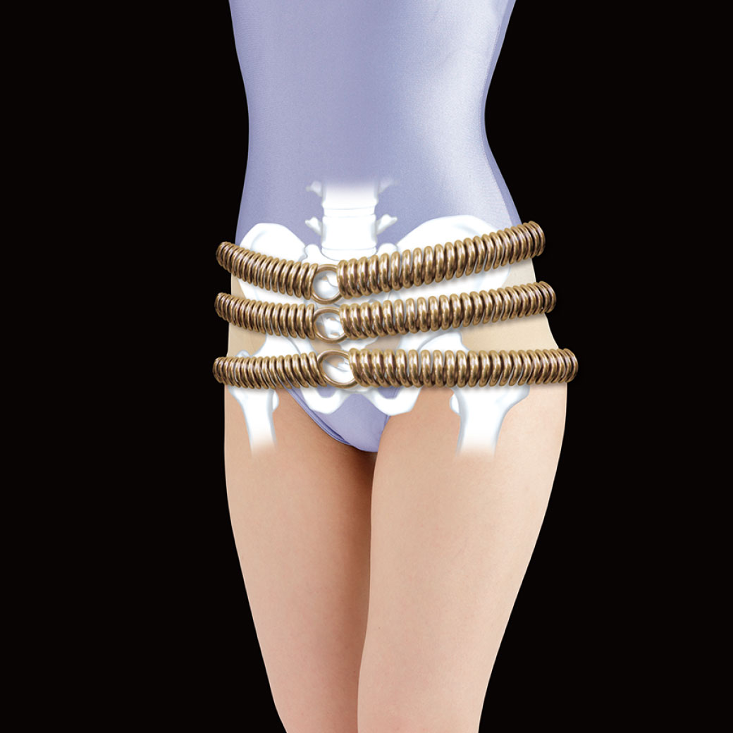 日本製 極薄メッシュ磁気ベルト