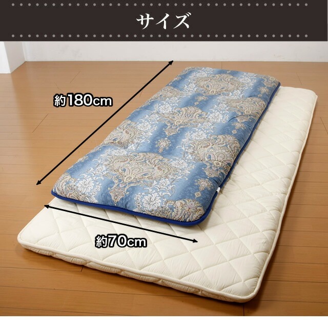 日本製 抗菌防臭わた使用 固綿入りごろ寝長座布団
