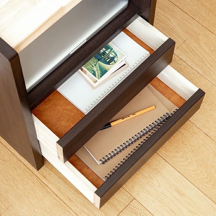 大川産 職人が作る ラック付きチェスト