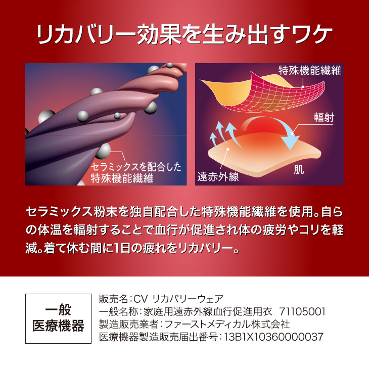 リカバリーウェア メンズ  半袖シャツ＋ハーフパンツ 上下セット 一般医療機器