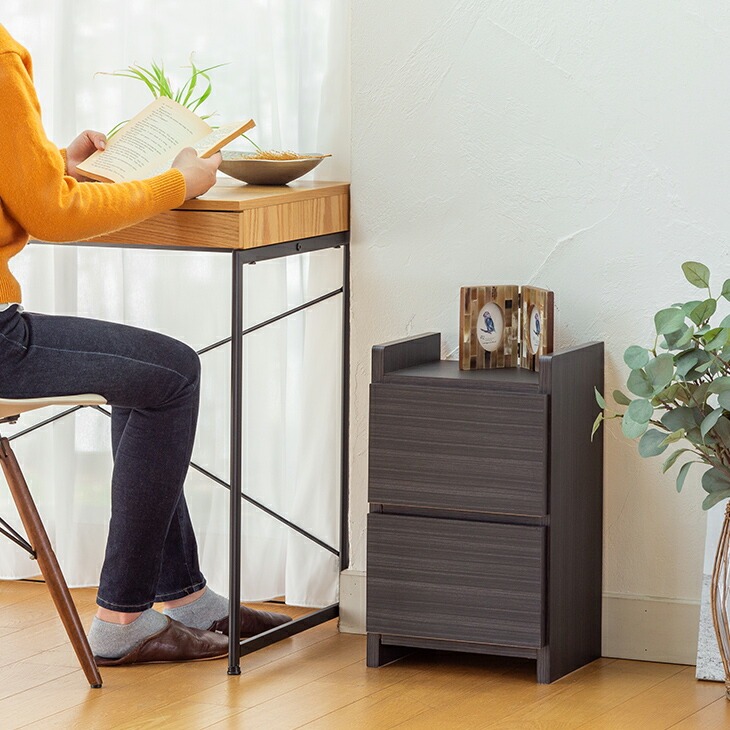 大川産 職人が作る スリムワゴンチェスト