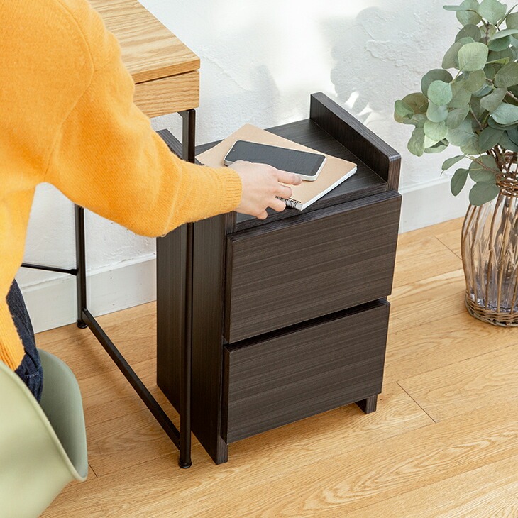 大川産 職人が作る スリムワゴンチェスト