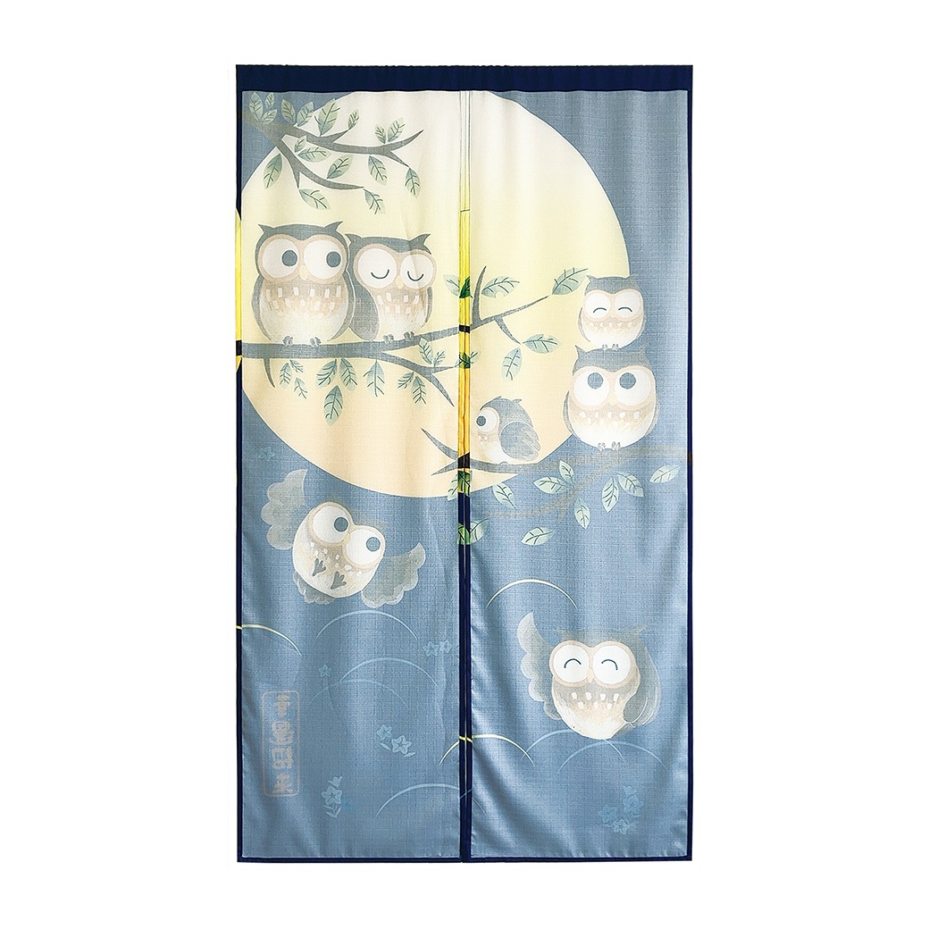 風水 ふくろうのれん 85×150cm