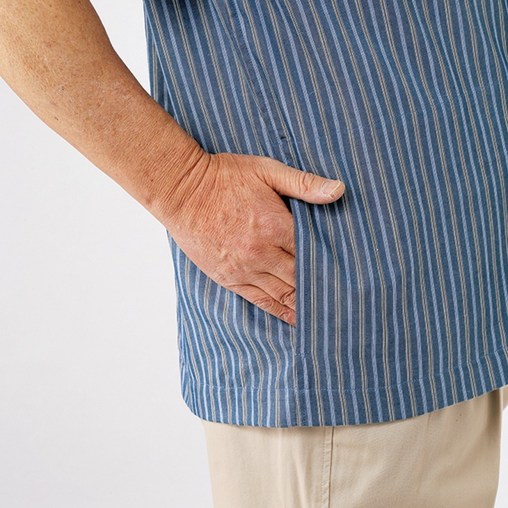 10ポケットストライプシャツジャケット2色組 同サイズ