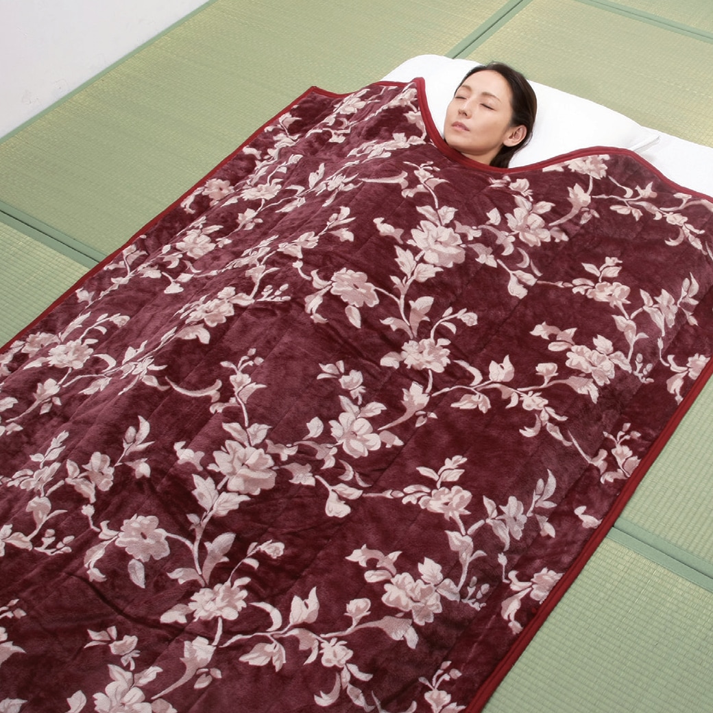 テイジン(R)ウオーマル(R)使用マイヤー2枚合わせくりえり毛布 2色組