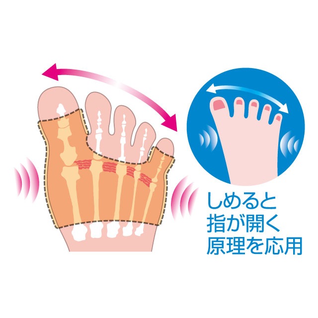 ファミラ 日本製 笠原式外反母趾・内反小趾サポーター 同サイズ4枚組