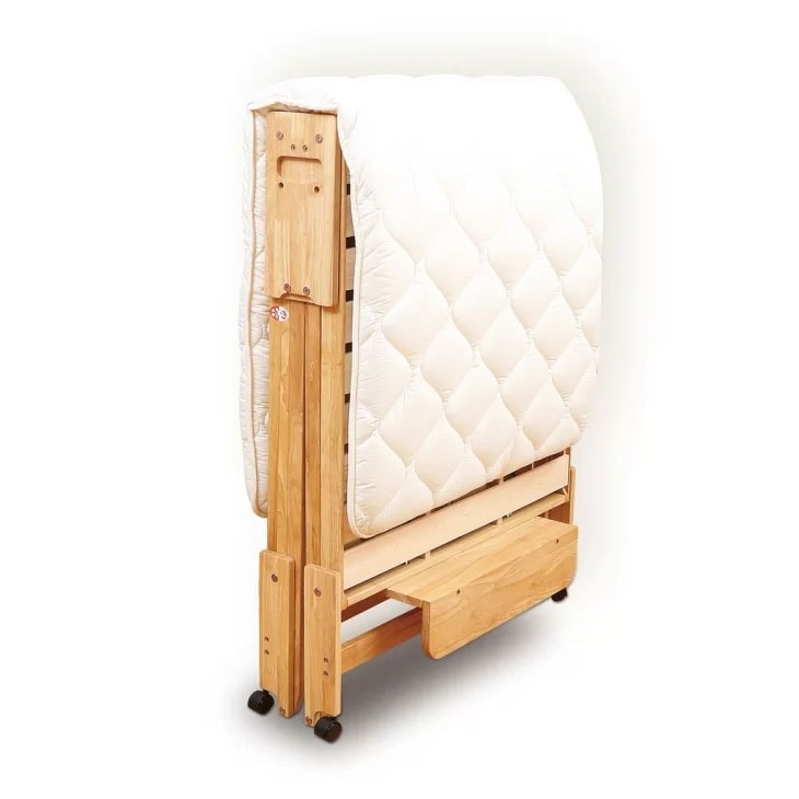 送料無料)通気性抜群！折りたたみ式すのこベッド【-Aile-エール】 日本