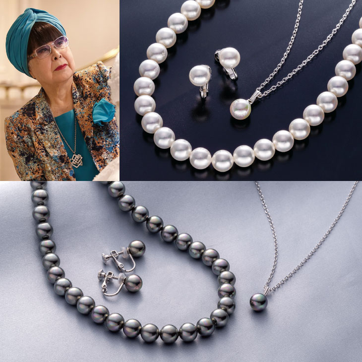 桂由美プロデュース Rose Yumi Rose シェルパール特別セット ネックレス ペンダント イヤリング 日本製