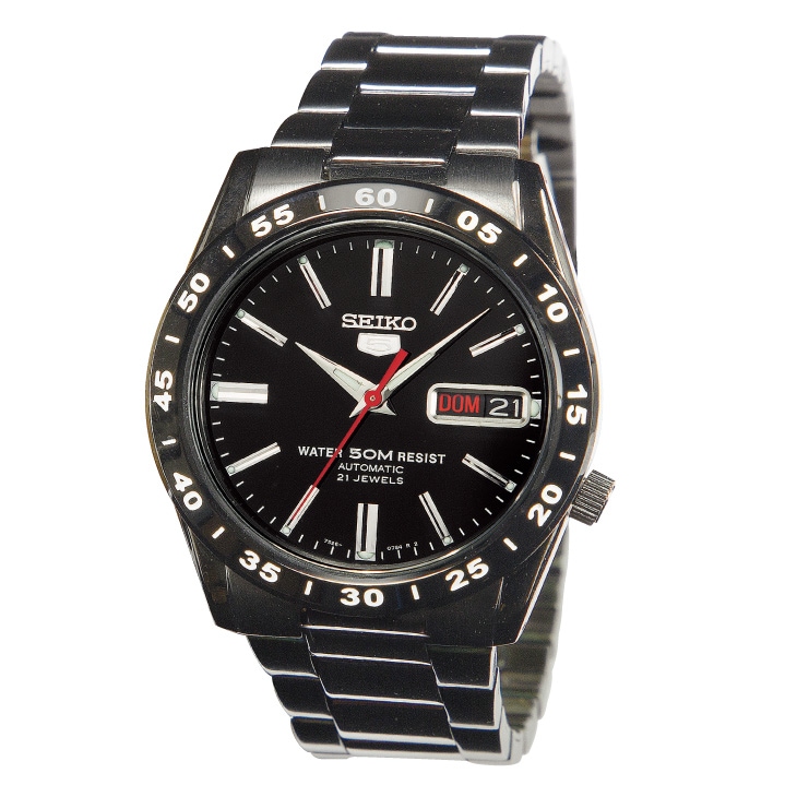 SEIKO セイコー5 自動巻き腕時計 黒い稲妻 SZEN008