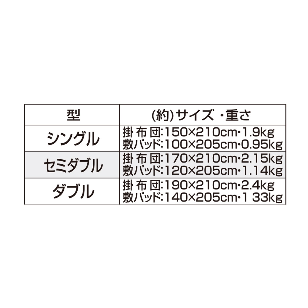 ファミラ 5層構造トリプルウォームぽかぽか 毛布布団セット 掛布団+敷パット ダブル
