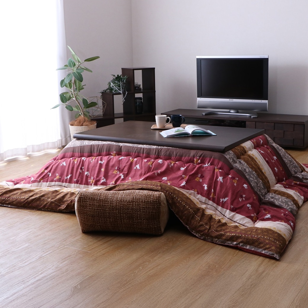 うさぎ柄こたつ掛布団「こよみ」 長方形中 205×285cm｜ファミリー