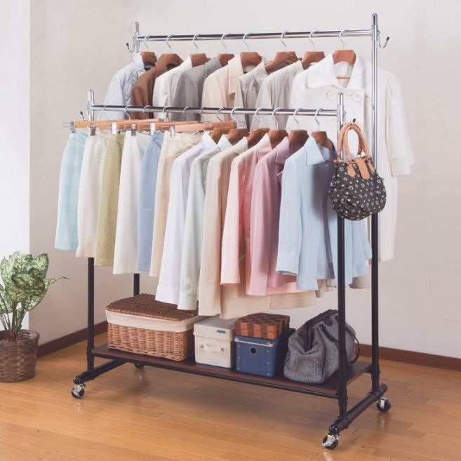 頑丈ハンガーラック ダブル 120cm｜ファミリー・ライフ公式通販