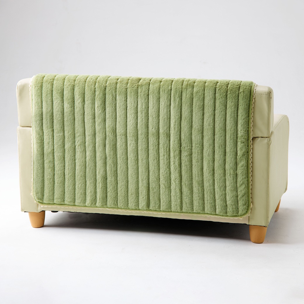 トーション付きふわふわローズソファカバー 2人掛用