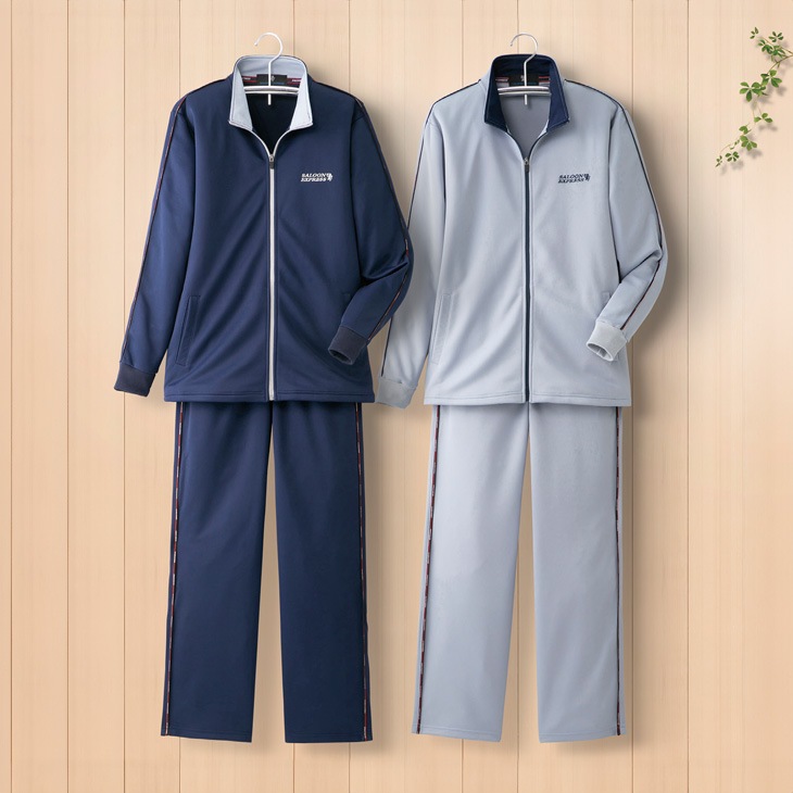 サルーンエクスプレス 股下選べるジャージスーツ2色組 同サイズ