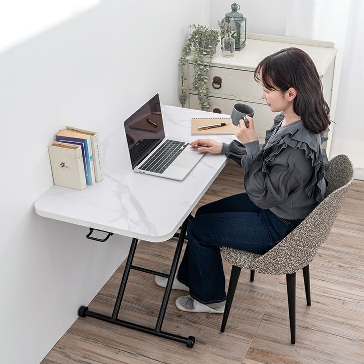 らくらく昇降式テーブル 無段階昇降 完成品