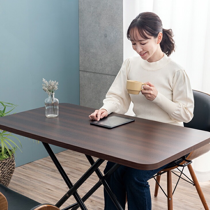 らくらく昇降式テーブル 無段階昇降 完成品