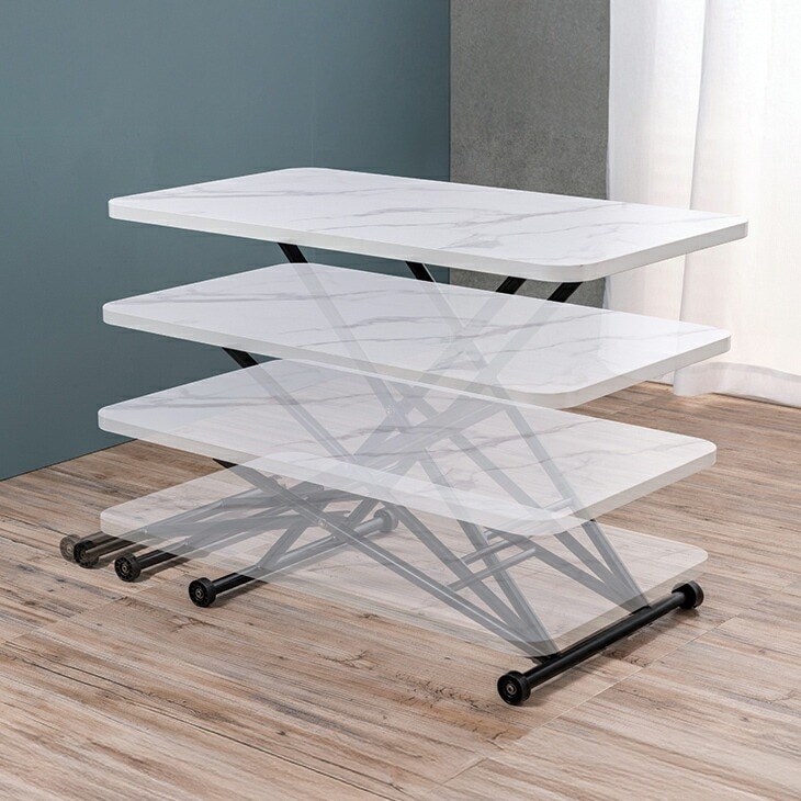 らくらく昇降式テーブル 無段階昇降 完成品