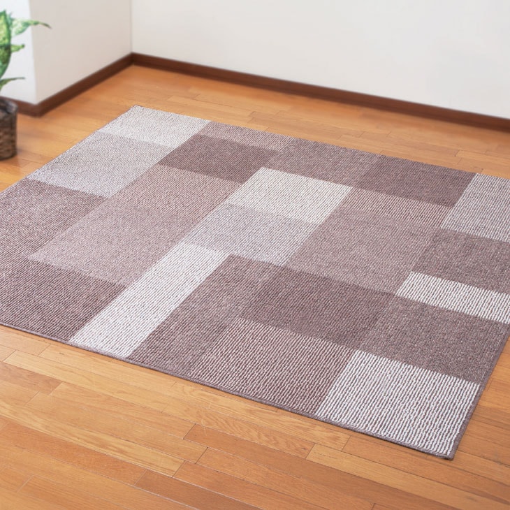 日本製 ウール混洗えるラグ 185×185cm｜ファミリー・ライフ公式通販