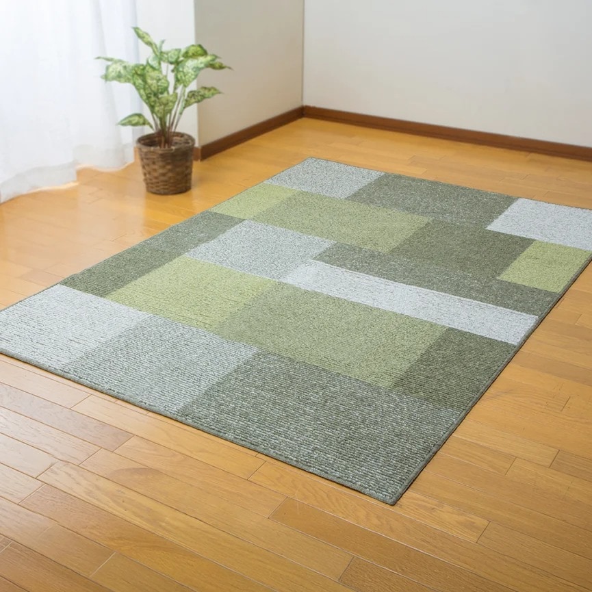 日本製 ウール混洗えるラグ 185×185cm｜ファミリー・ライフ公式通販