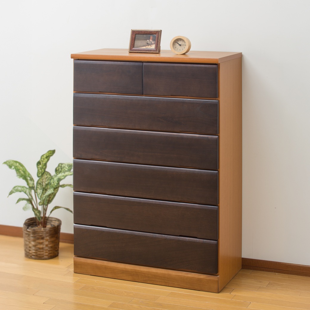 大川産 天然木衣類収納チェスト 80cm幅4段｜ファミリー・ライフ公式通販