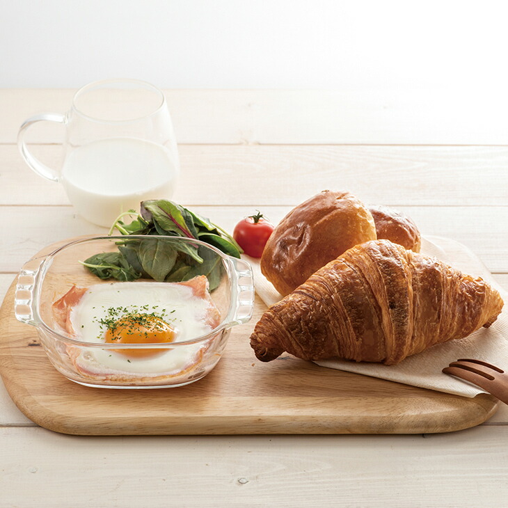 HARIO ハリオ 耐熱ガラス製トースター皿 3個セット 大×1・小×2