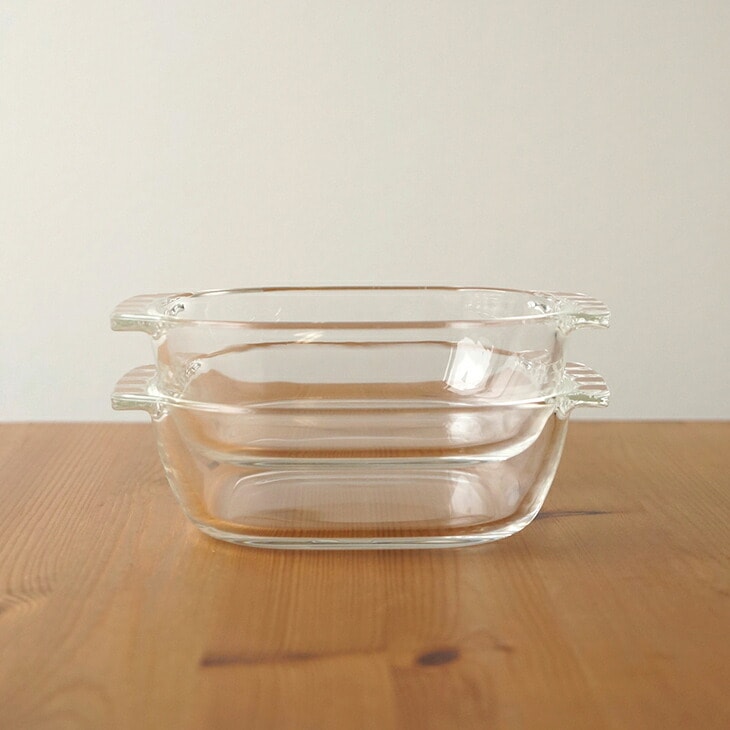 HARIO ハリオ 耐熱ガラス製トースター皿 3個セット 大×1・小×2