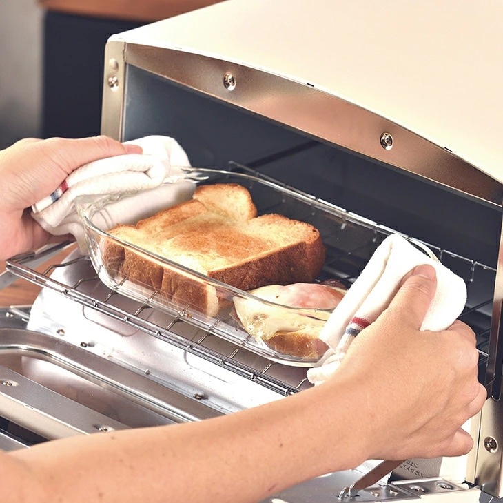 HARIO ハリオ 耐熱ガラス製トースター皿 3個セット 大×1・小×2