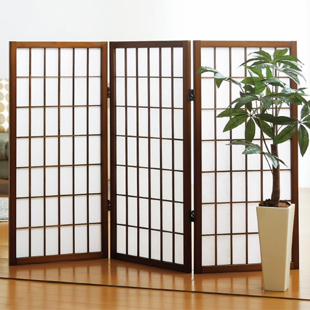 匠木工 障子スクリーン ロータイプ 3連