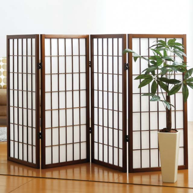 匠木工 障子スクリーン ロータイプ 4連