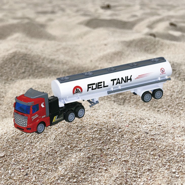 ラジコントレーラー タンクローリー車 ホワイト×レッド｜ファミリー