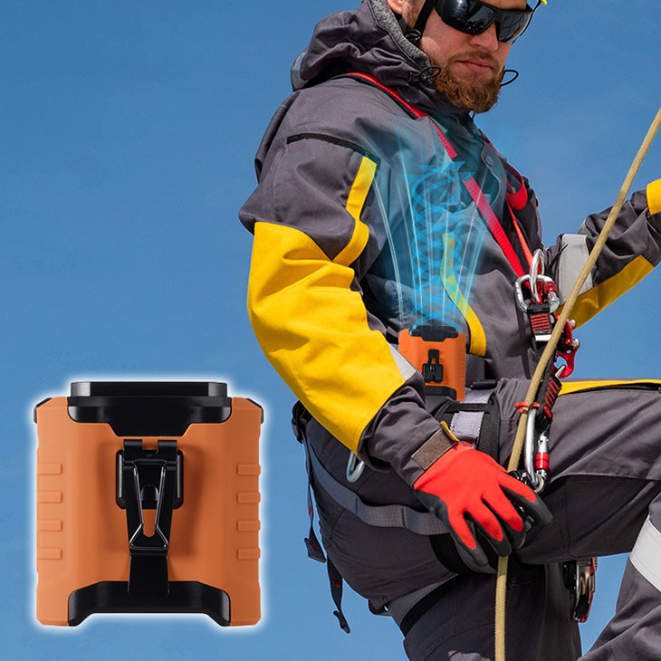 4WAY腰掛け扇風機 オレンジ｜ファミリー・ライフ公式通販