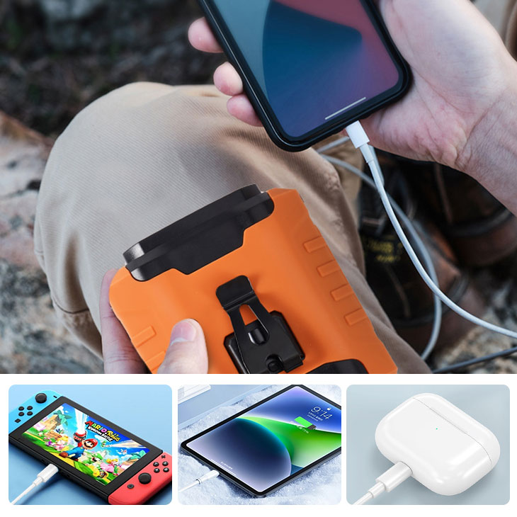 4WAY腰掛け扇風機 オレンジ｜ファミリー・ライフ公式通販