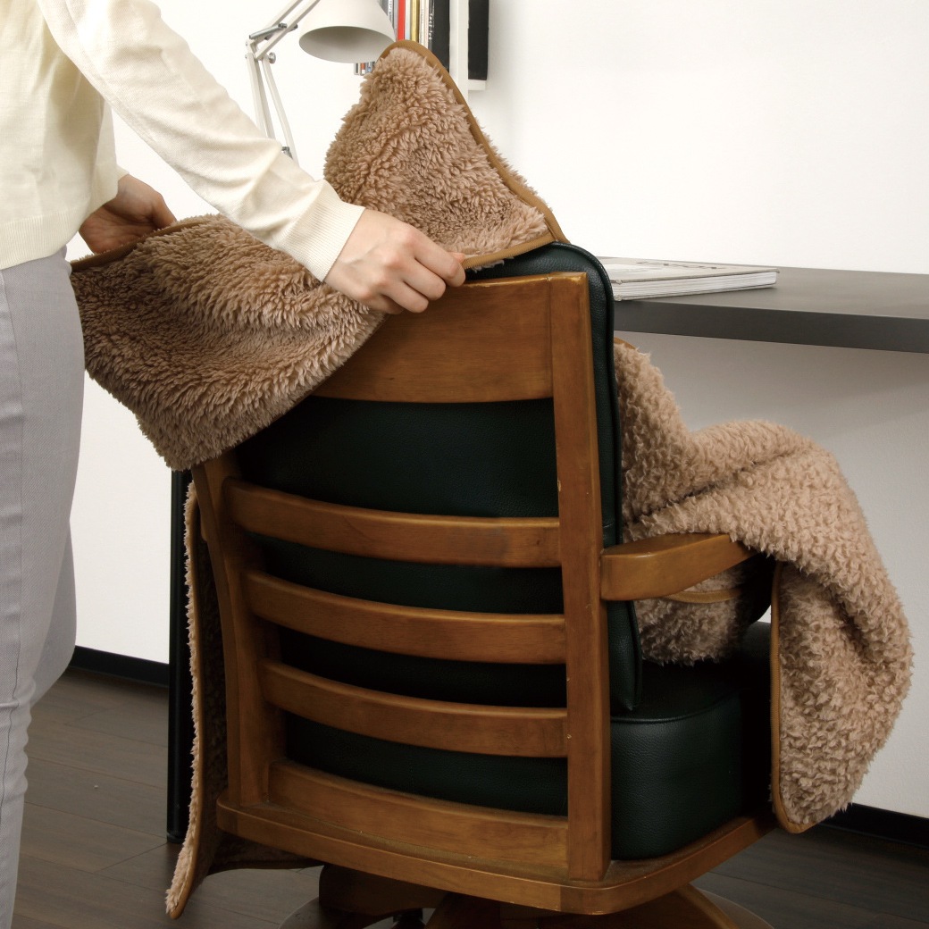 極暖 包み込まれるチェアカバー 2枚組