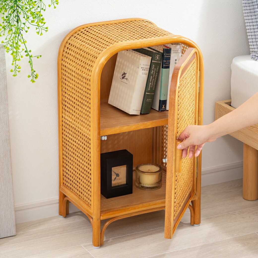 天然籐かごめ編みキャビネット｜ファミリー・ライフ公式通販