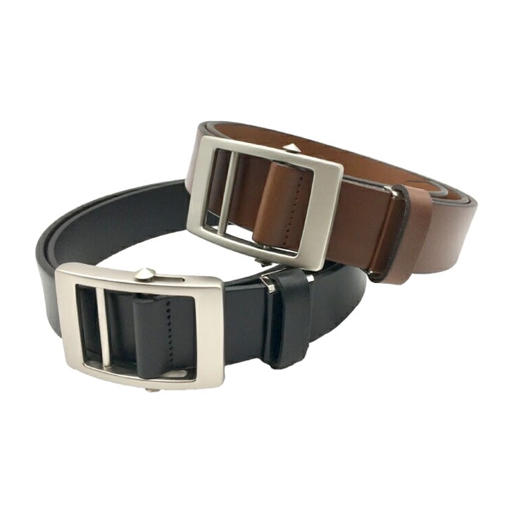匠の革 日本製一枚革スライド式ベルト 2色組