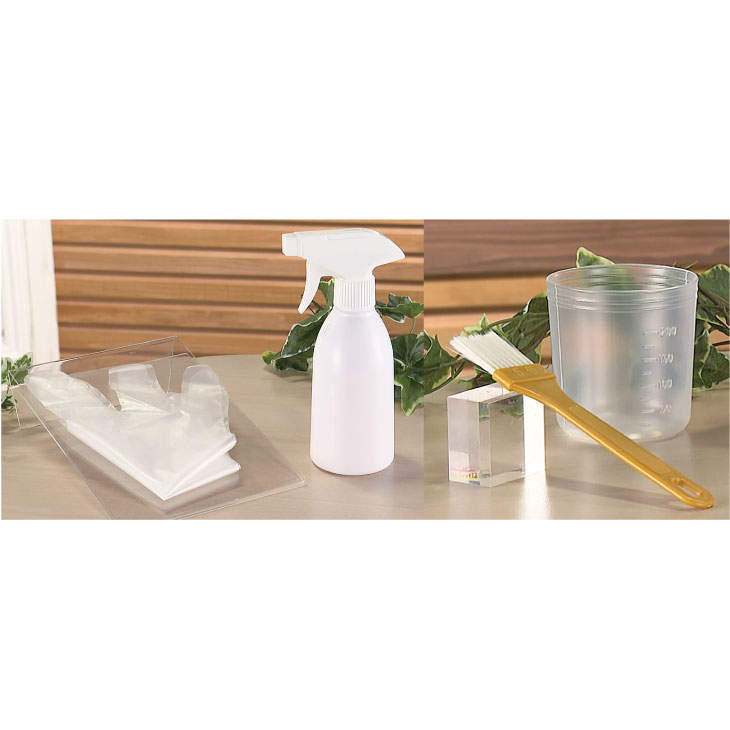 カビクリーンジェル 500ml 2本組 お掃除キット付き ハケ 計量カップ スプレーボトル ビニール手袋 日本製