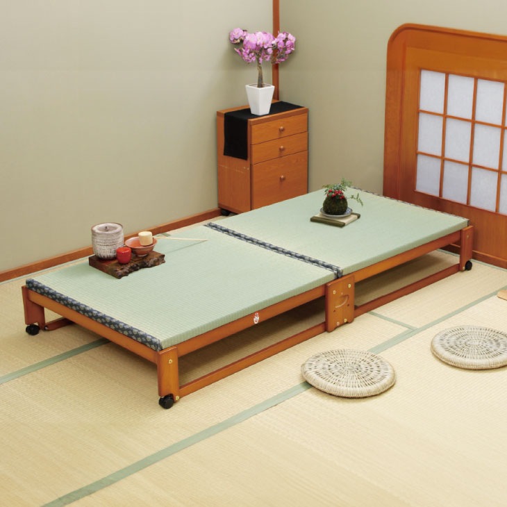 中居木工　折りたたみ畳ベッド　シングル 中居木工 折りたたみベッド 折り畳みベッド 畳ベッド 黒畳 シングル