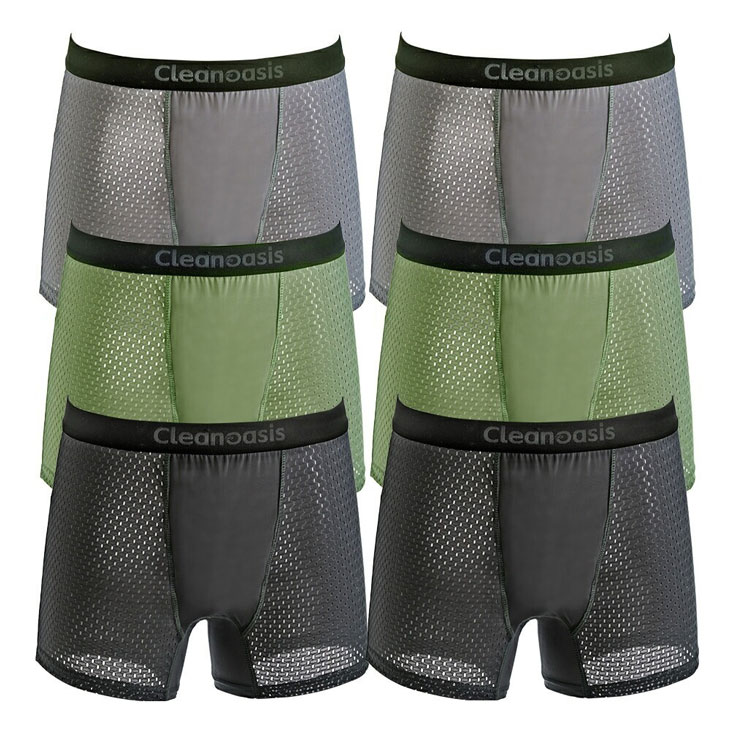 超爽快メッシュ安心パンツ3色6枚組 同サイズ