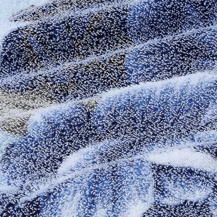 泉大津産 花柄おぼろ調プリントタオルケット 1枚