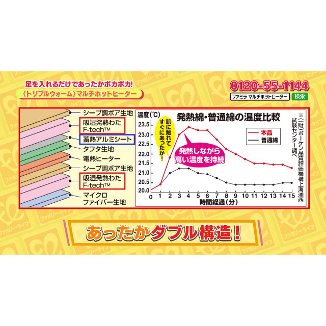 ファミラ マルチホットヒーター トリプルウォームマルチホットヒーター ACアダプター付き