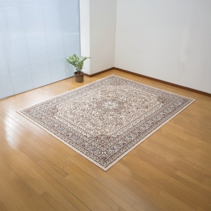 日本製 ブルーカーペット 日本製 抗菌防臭モケット織カーペット 楕円形 130×185cm｜ファミリー