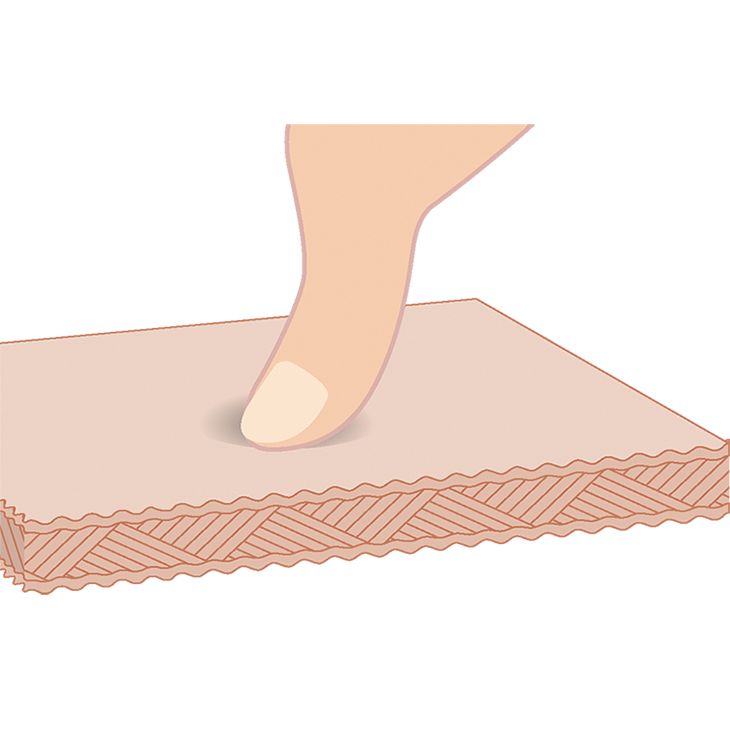 綿混さらり洗える足まめパッド同色2足4枚組