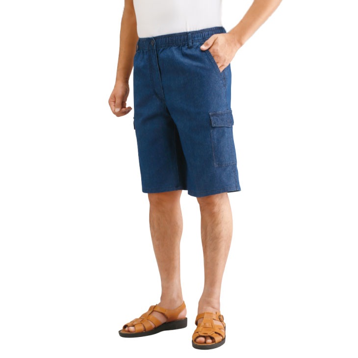 ストレッチデニムハーフパンツ2色組 同サイズ